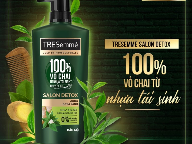 Dầu Gội TRESemmé Gừng & Trà Xanh Detox Tóc Chắc Khỏe 640g