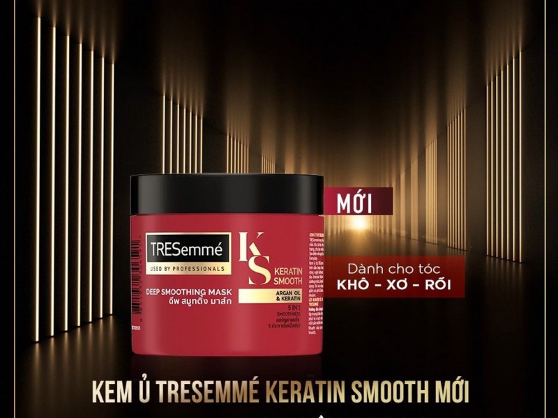 Kem Ủ Tóc TRESemmé Keratin Smooth Vào Nếp Suôn Mượt 180ml Keratin Smooth Deep Smoothing Mask